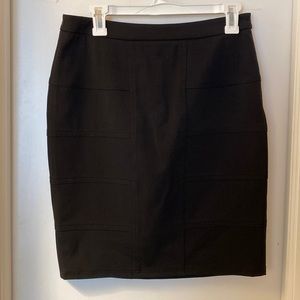 Insight woven black pencil skirt with seam detail, black, size 4